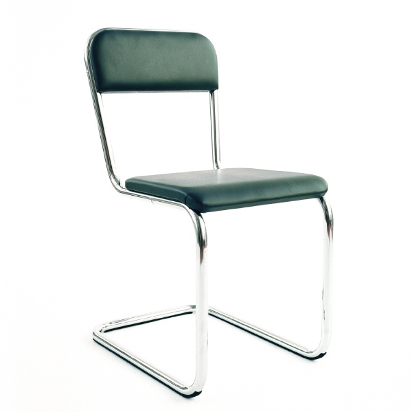 Chair bauhaus in chrome and leather with 5 colour options köpes onli Spisestol krom